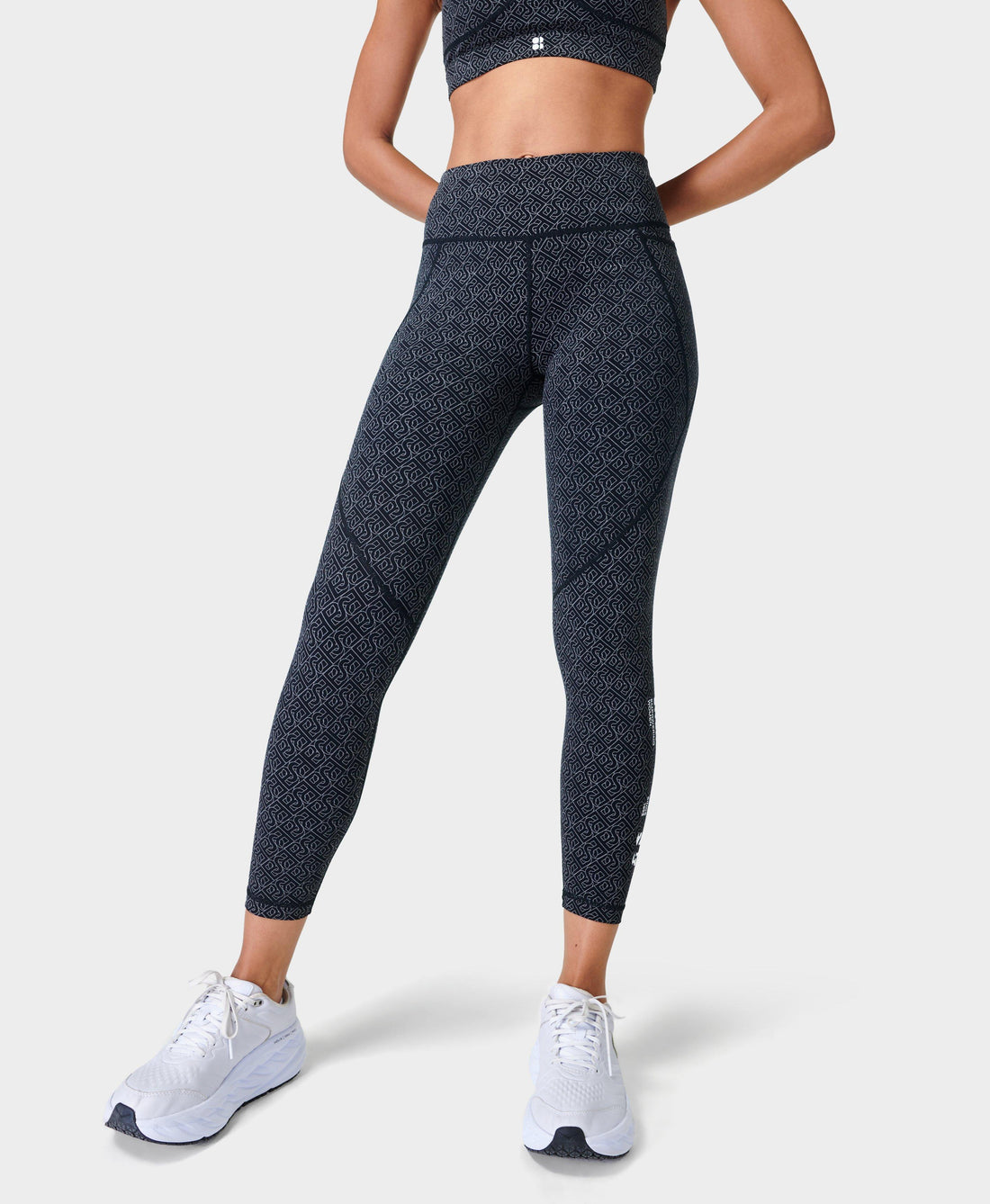 Power 7/8 Workout Leggings Sb5400ar78 Black-Chain-Reflecti