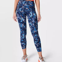 Power 7/8 Workout Leggings Sb5400a 78 Blue-Floral-Kaleidos