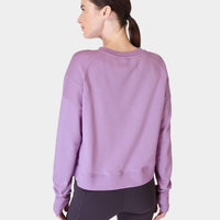 After Class Crop Sweatshirt Sb5622c Lily-Purple