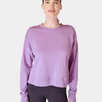 After Class Crop Sweatshirt Sb5622c Lily-Purple