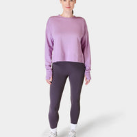 After Class Crop Sweatshirt Sb5622c Lily-Purple