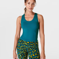 Athlete Crop Seamless Workout Sb6545c Cabin-Blue