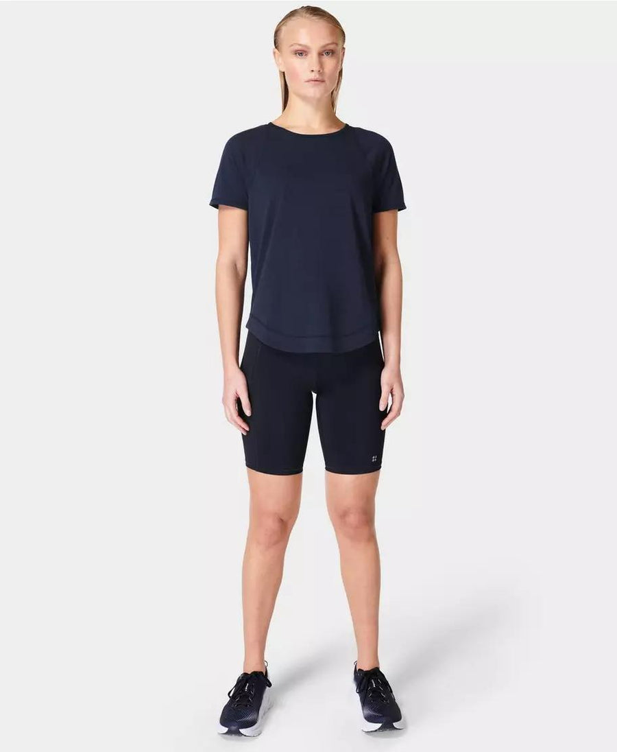 Breathe Easy Short Sleeve Top Sb8144 Navy-Blue