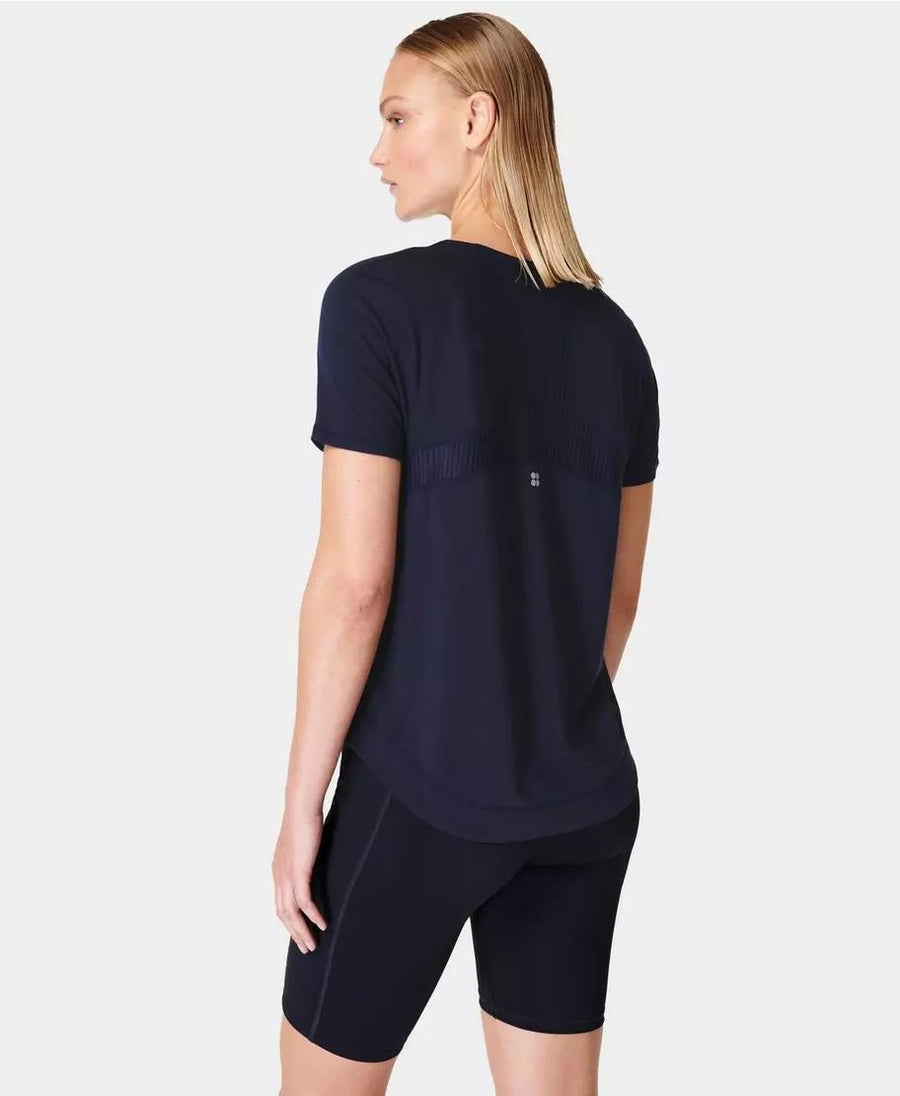 Breathe Easy Short Sleeve Top Sb8144 Navy-Blue