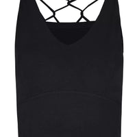 Super Soft Crop Strappy Back W Sb8267 Black