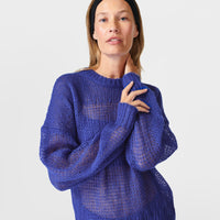 Open Weave Sweater Sb9480 Lightning-Blue