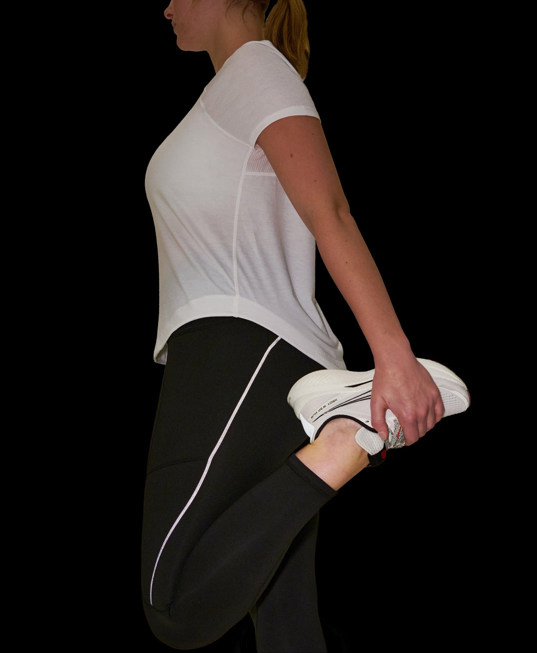 Grey Therma Boost 2.0 reflective running leggings
