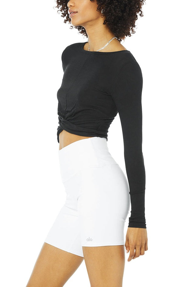 Alo Cover Long Sleeve Top W3345r Black