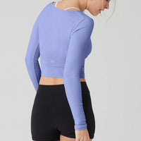 Alo Cover Long Sleeve Top W3345r Infinity-Blue