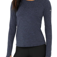Alo Soft Finesse Long Sleeve W3442r Rich-Navy-Heather