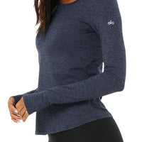 Alo Soft Finesse Long Sleeve W3442r Rich-Navy-Heather