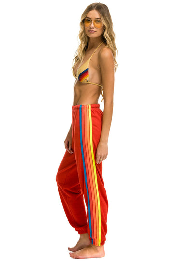Pants 5 Stripe Sweat Wsprs5 Red-Neon-Rainbow