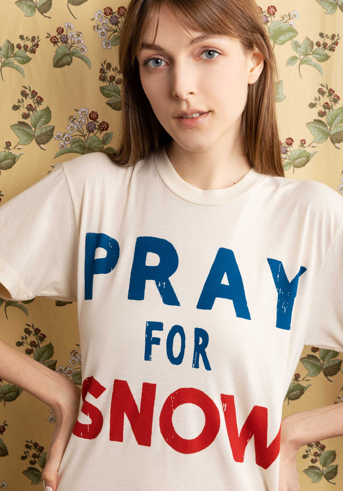 T-shirt Pray For Sn Tp4sw Vintage-White