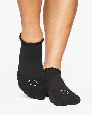 Socks Happy Full Foot Happy Grip Black