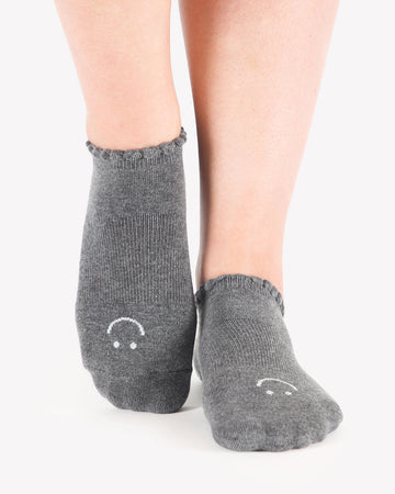 Socks Happy Full Foot Happy Grip Charcoal