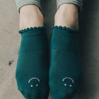 Socks Happy Full Foot Happy Grip Dark-Green