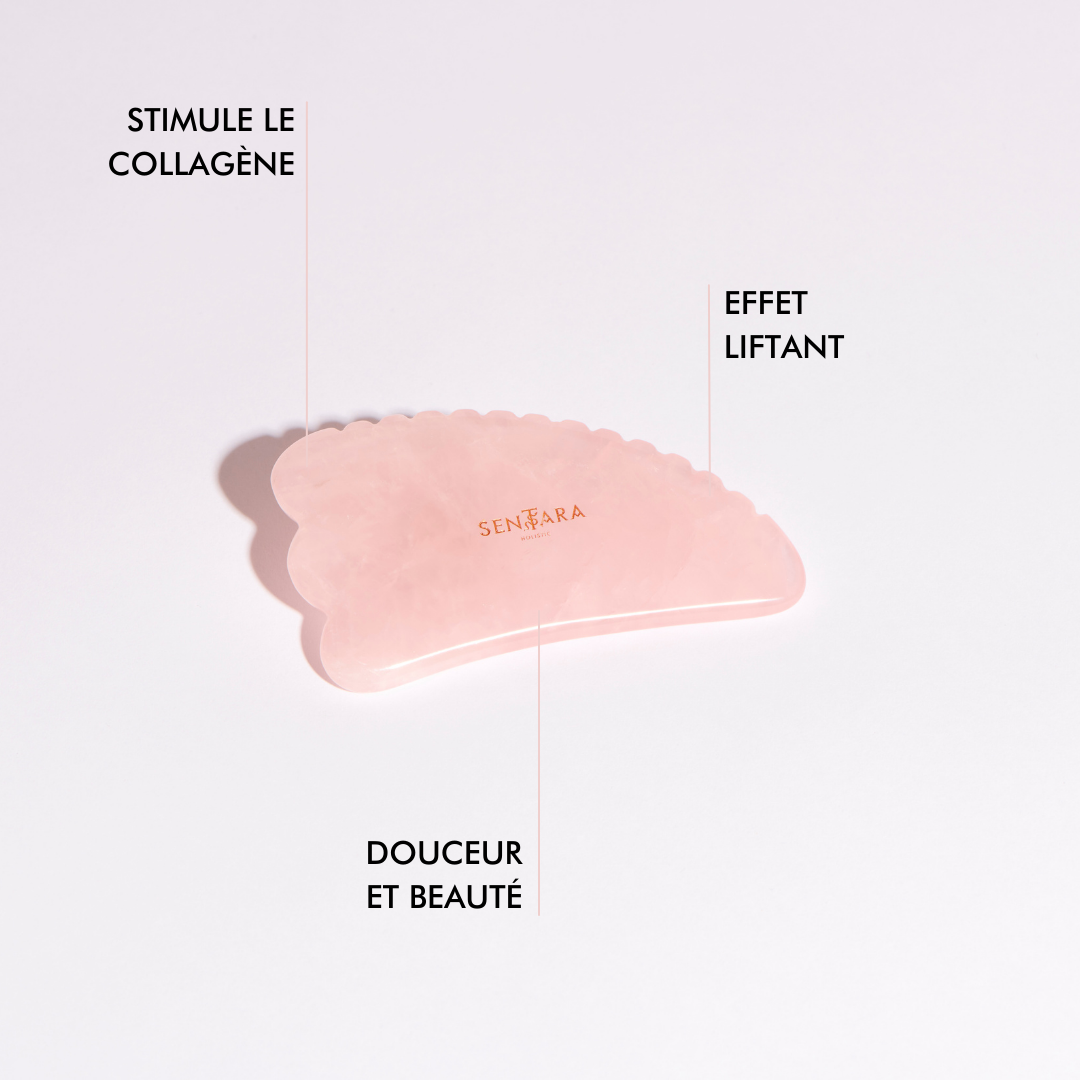 Facial Tools Gua Sha C Gua Sha Corne Dents Quartz-Rose