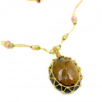 Necklace  Tibetan Long Honey-Quartz