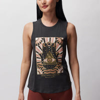 Tank Do All Things With Love Muscle Fa30411007 Vintage-Black