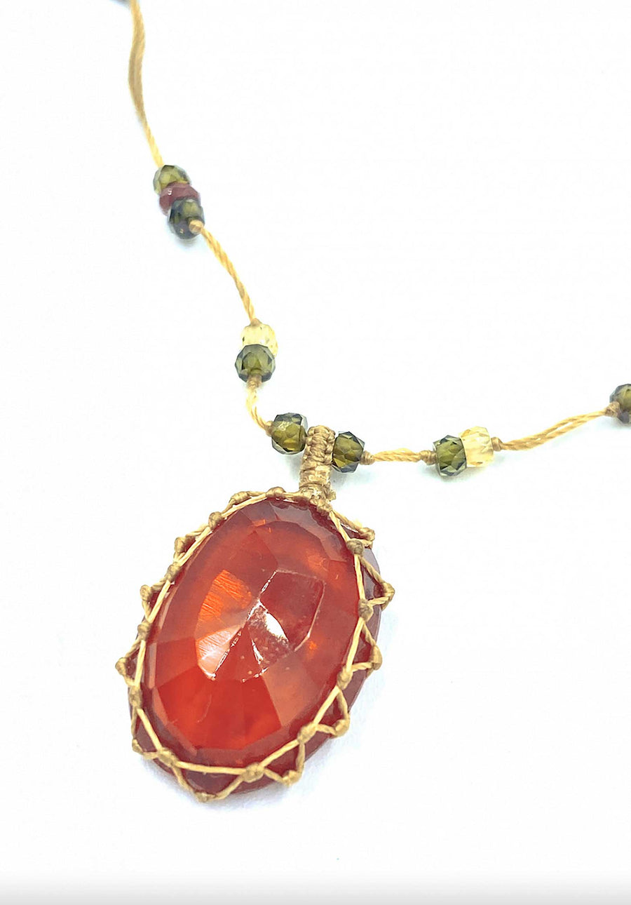 Necklace  Tibetan Cornaline